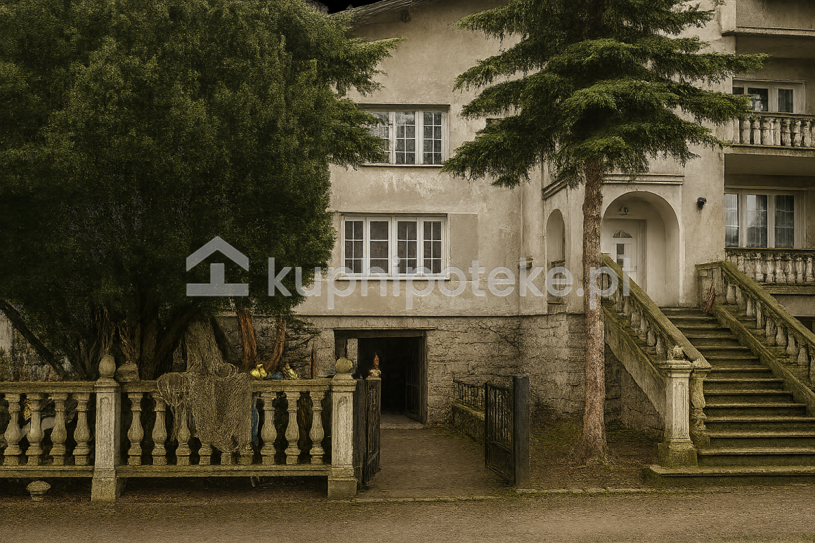 Dom jednorodzinny Nowa Pasłęka widok od ulicy - sprzedaż wierzytelności hipotecznej